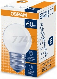 Лампа накаливания E27 OSRAM 60 Вт 230 В (411778) - Фото 2